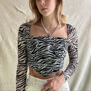 Princess Polly sheer corset top